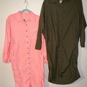 Universal Thread Pink and Olive Midi Dresses